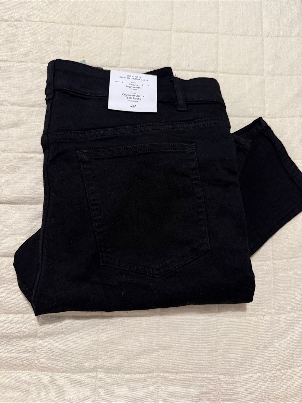 H&M Women’s Black High Waist Slim Jeans